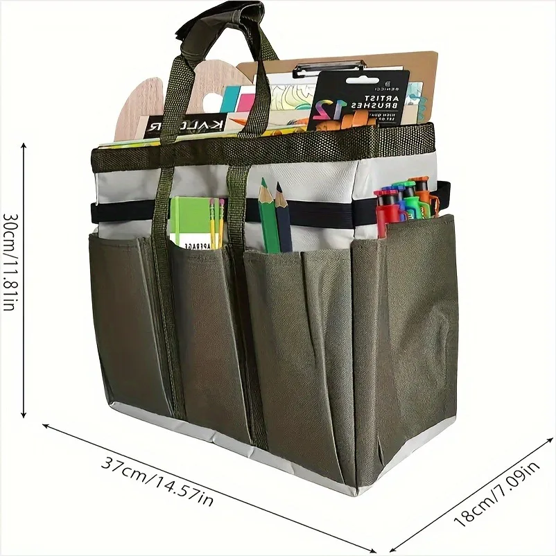 1pc Large Capacity Learning Art Storage Bag Science Education Learning Tool Storage Bag Household Tool