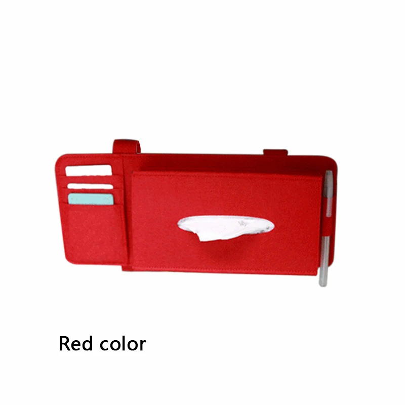 Creative Car Sunshade Tissue Box Paper Towel Bag Multi-Function Felt Car Hanging Seat Interior Storage Box Supplies car tissue holder tissue box tissue bag car interior accessories