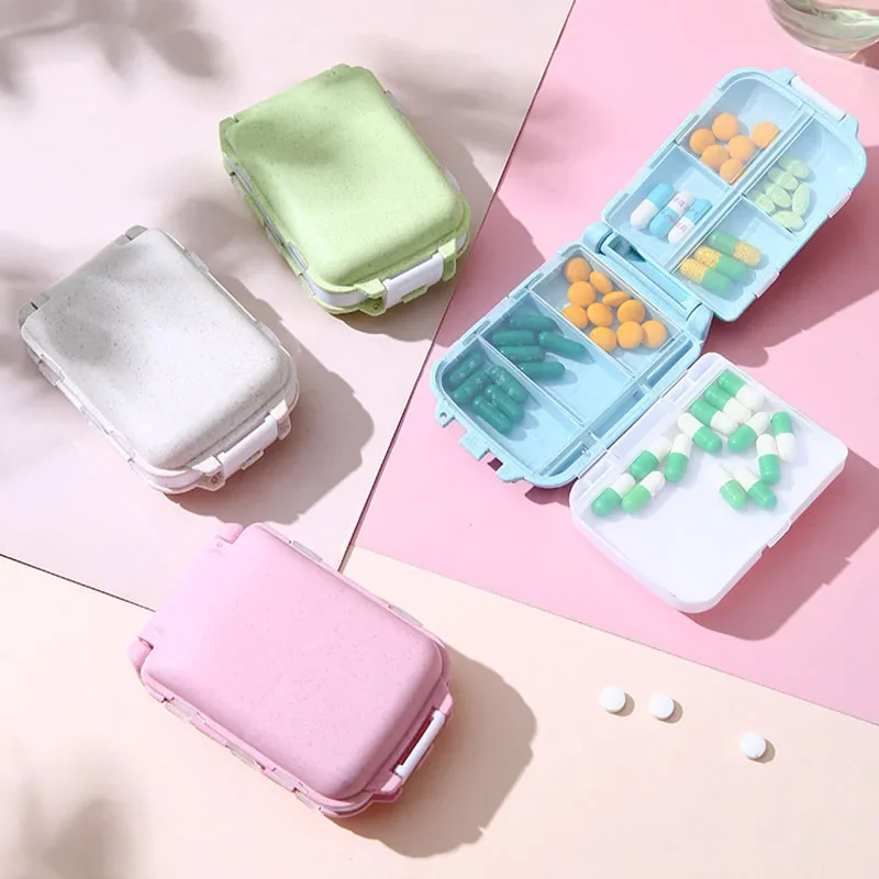 1PC Weekly Pill Box 8 Grids Medicine Organizer Tablet Storage Box Travel Pill Case Drug Dispenser Container Health Care Portable