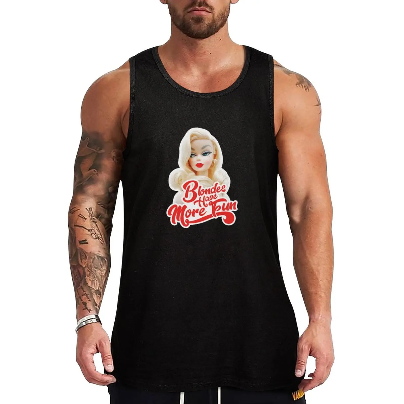 

New Blondes Have More Fun Tank Top Male clothes Sports clothing