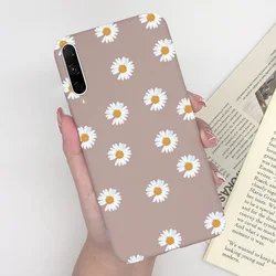 Fashionable Matte Silicone Phone Case - Cute Girl with Flower & Butterfly Design - 6.59 for Huawei Y9S (MT35)