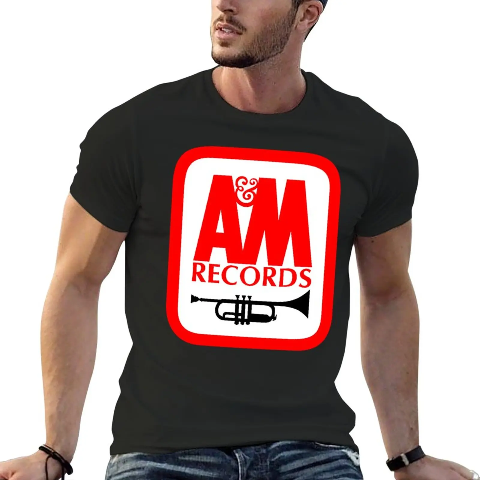 

Record Label T-Shirt summer top funny t shirt Short sleeve T-shirt men