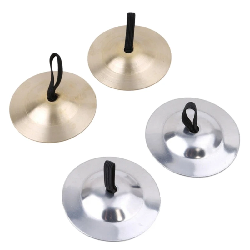 New 1 Pair Finger Small Cymbals Belly Dancing Cymbals Copper Finger Percussion Dancing Props Percussion Instrument