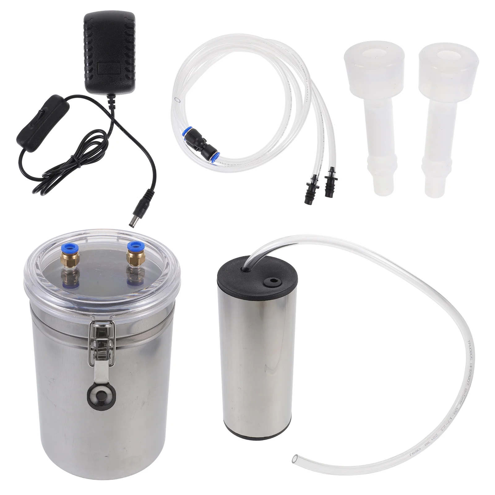 2L Electric Milking Machine Stainless Steel Bucket Household Suction Vacuum Pump Sheep Goat Dairy Farm Equipment Professional