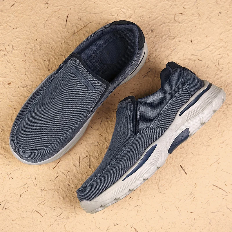 Men's Casual Shoes Canvas Minimalist Shoes for Men Breathable Lightweight Summer Loafers Men Outdoor Walking Sneakers Tooling 3