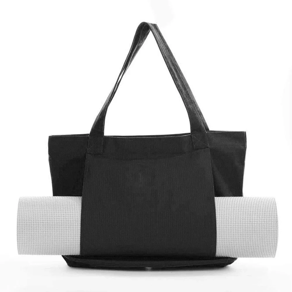 Yoga Bag Women's Sports Bag Yoga Mat Bag Carrier Carryall Canvas Tote for Pilates Shoulder for Travel Office Beach Workout 2