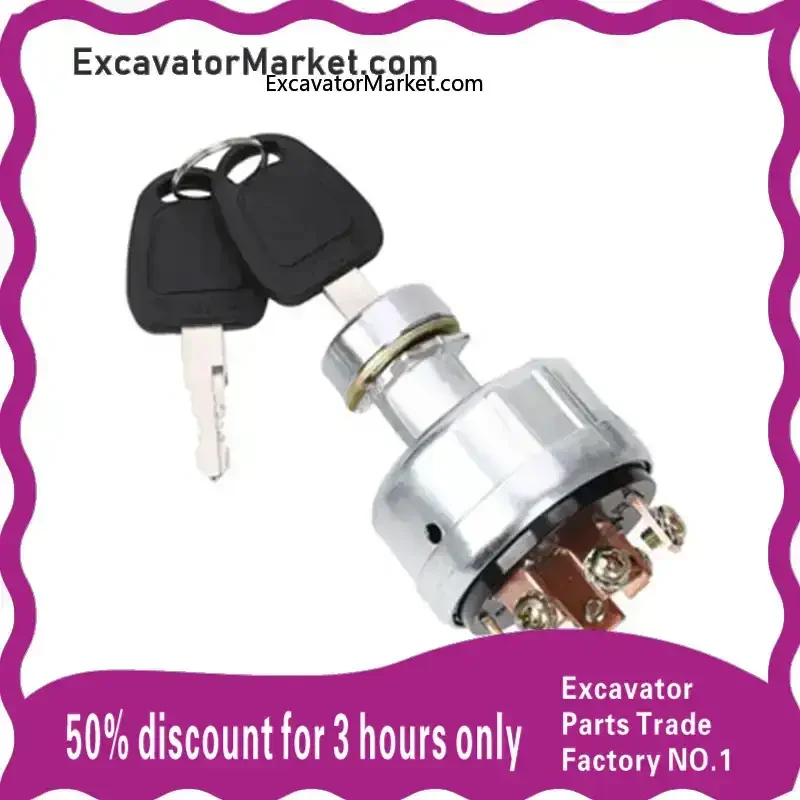 

Excavator Ignition switch starter lock high quality For Daewoo Doosan DH55 60 80 150 excavator Parts