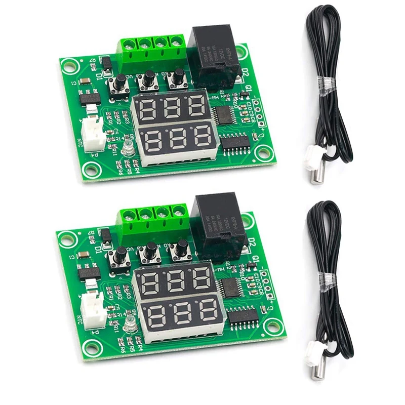 

2Pcs XH-W1219 Dual LED Digital Display Thermostat Temperature Controller Regulator Switch Control Relay Sensor Module
