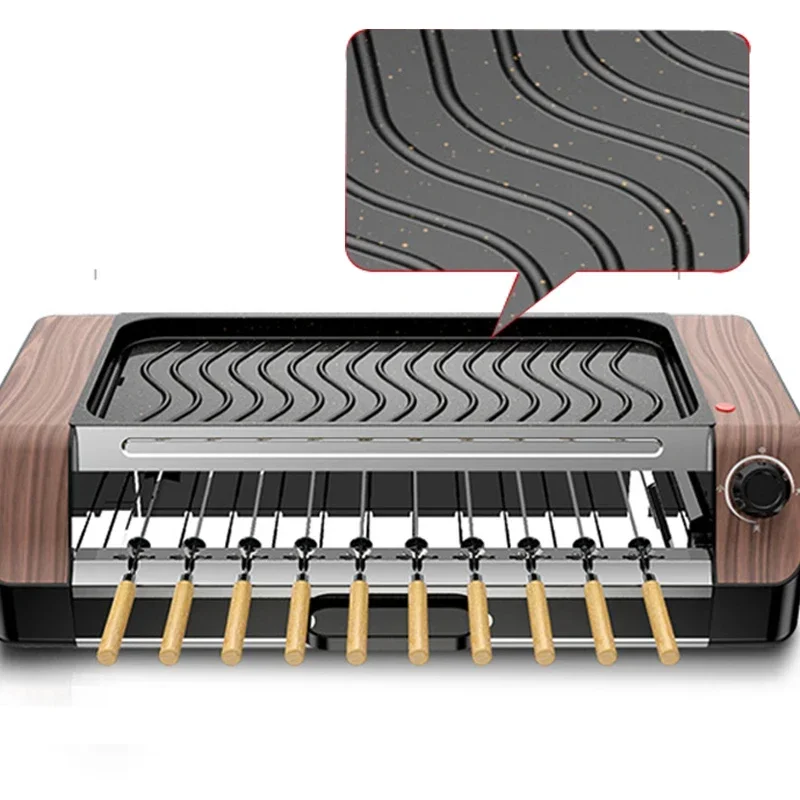 Household Small Barbecue Machine, Two-Tier Barbecue Stove, Automatic Rotating Barbecue Machine, Skewered Steak 2