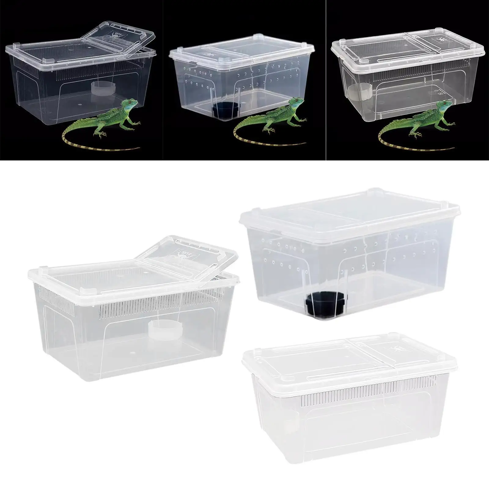 Reptile Feeding Box Hatching Container Cage Transparent House Breeding Box for Frog Turtle Bearded Dragon Scorpion Snake Reptile Feeding Box Hatching Container Cage Transparent House Breeding Box for Frog Turtle Bearded Dragon Scorpion Snake