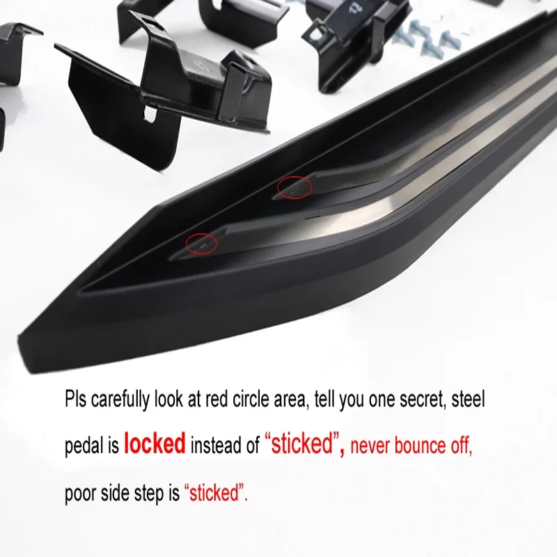 Hottst side step nerf bar treeplank voor Toyota nieuwe RAV4 2019-2024, dikker geoxideerd pedaal, van ISO9001 fabriek, kan 300 kg dragen  34
