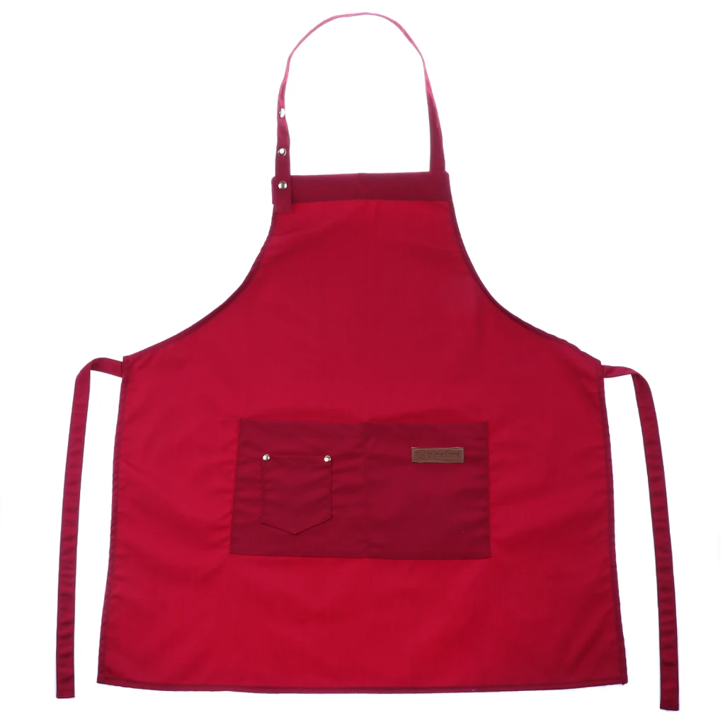 

Unisex Kitchen Adjustable Bib Apron Dress with Front Pocket