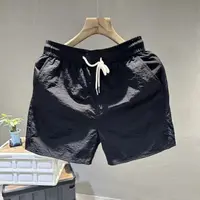 Fashion brand summer three-quarter pants shorts for boys quick-drying breathable casual loose thin style solid  trendy brand