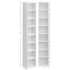 Tall Narrow Bookshelf 8 Tiers 71in Set of 2 Compact Corner Bookcase Easy to Match for Living Room 3