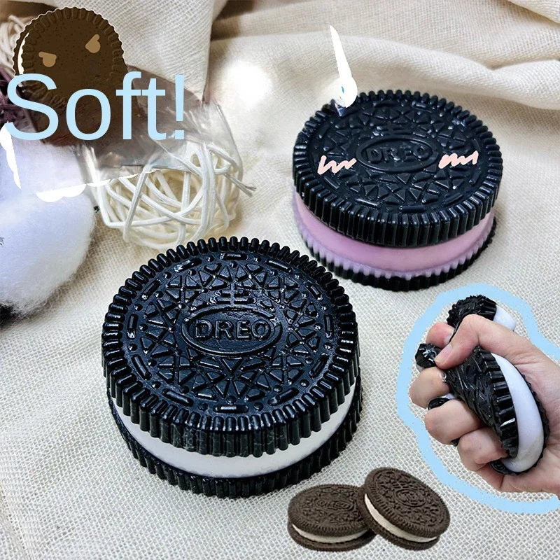 Decompression Toy Biscuit Super Soft Oreo Ultra-Soft Venting Toy Squishes Pinching Sandwich Simulation decompression toy