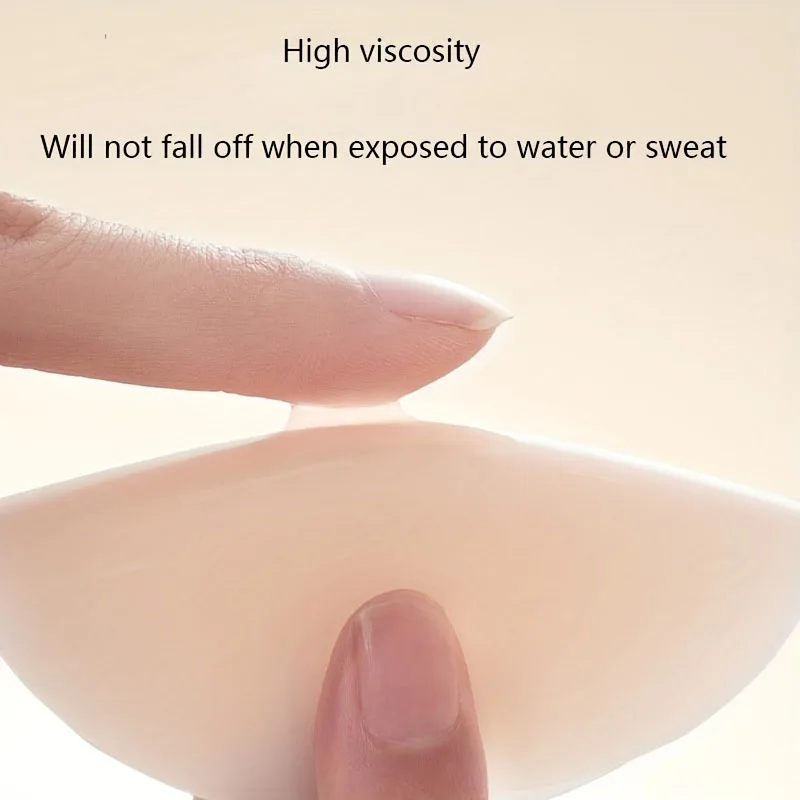 Breast Petals 1 Pair Reusable Nipple Cover Invisible Petal Adhesive Strapless Backless Stick on Bra Silicone Breast Patch