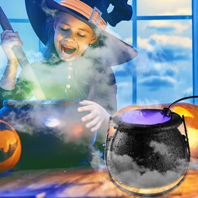 Jeffergarden Pot de sorcière pour Halloween, Machine à fumée