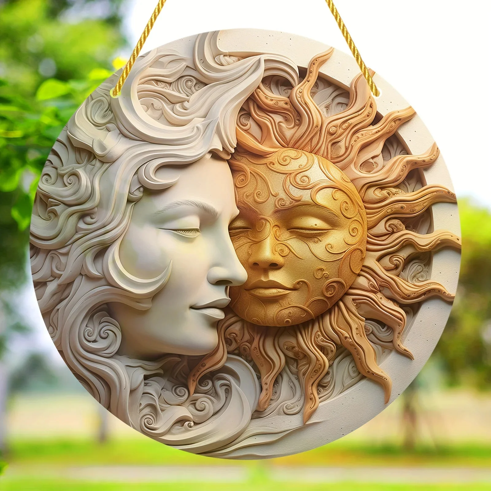 🌞🌙 Sun & Moon Harmony Sun Catchers – Acrylic Stained Glass-Style Cosmic Window Art 6