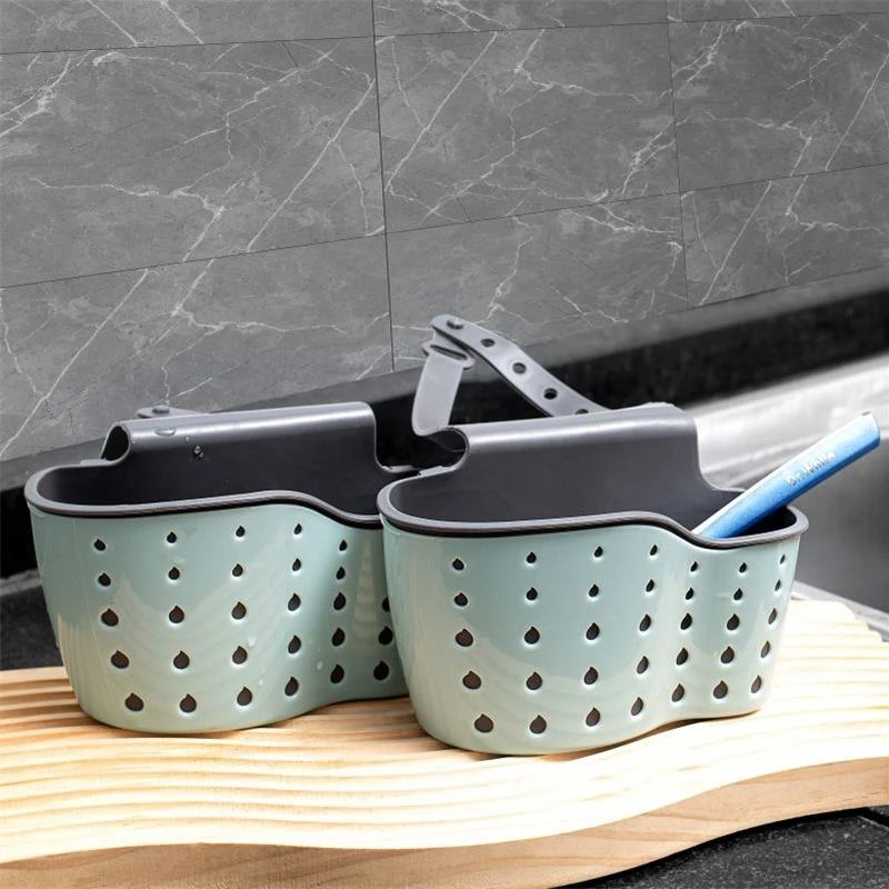 Sink Storage Rack 1Pc Sky Blue Creative Sink Storage And Drainage Rack Hanging Bag Kitchen Faucet Adjustable Storage And Hanging Basket