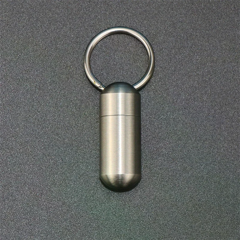 Compact Waterproof Stainless Steel Outdoor Survival Pill Container