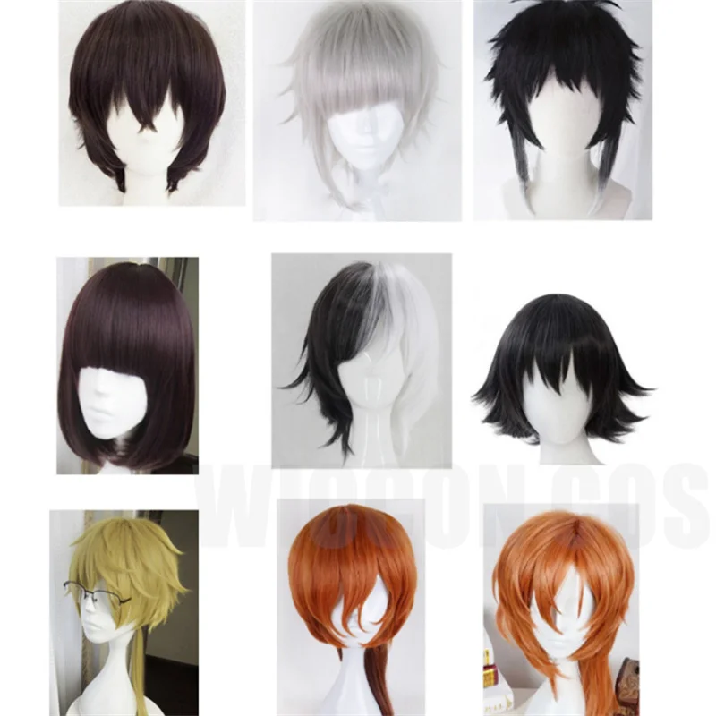 

Anime Bungo Stray Dogs Cosplay Wig Dazai Osamu Nakahara Chuya Nakajima Atushi Ryunosuke Akutagawa Akiko Yosano Doppo Kunikida