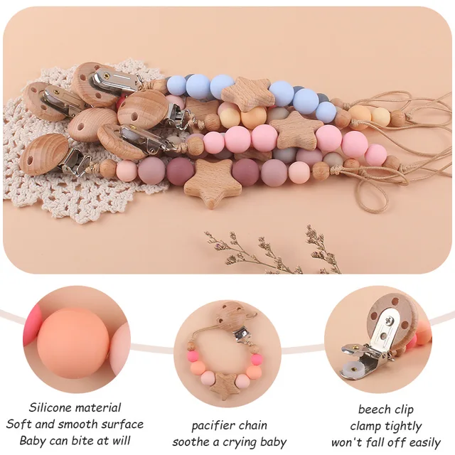 New Cute Silicone Baby Pacifier Clips Silicone Pacifier Chain Nipple Bracket Holder For Nipples Toddler Toys