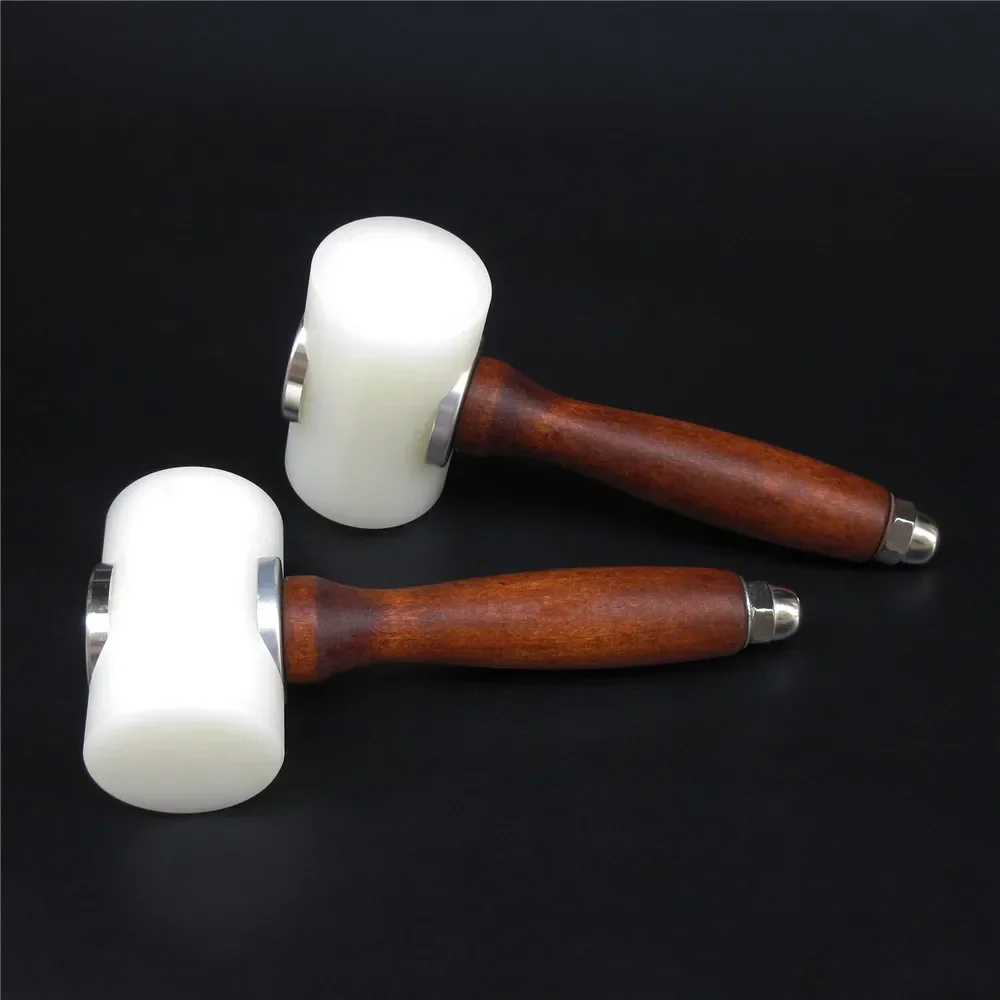 

Nylon Material Hammer Tool with Wood Handle Handheld T Type Leather Carving Mallet Leather Arts Crafts Carving Tools Supplies