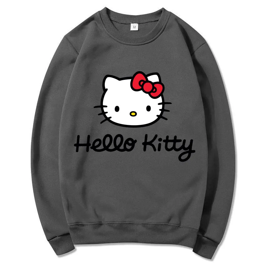 thumbnail image 1 of Sudadera con capucha de Hello Kitty para hombre y mujer, jersey de cuello redondo con dibujos animados de Anime, ropa de moda para parejas, Tops de primavera y otoño, novedad de 2024, 1 of 3