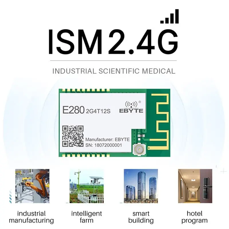 EBYTE Lora 무선 모듈 E280-2G4T12S SX1280 2.4G 12Dbm RF UART 지원 Lora FLRC GFSK 장거리 3Km 송수신기