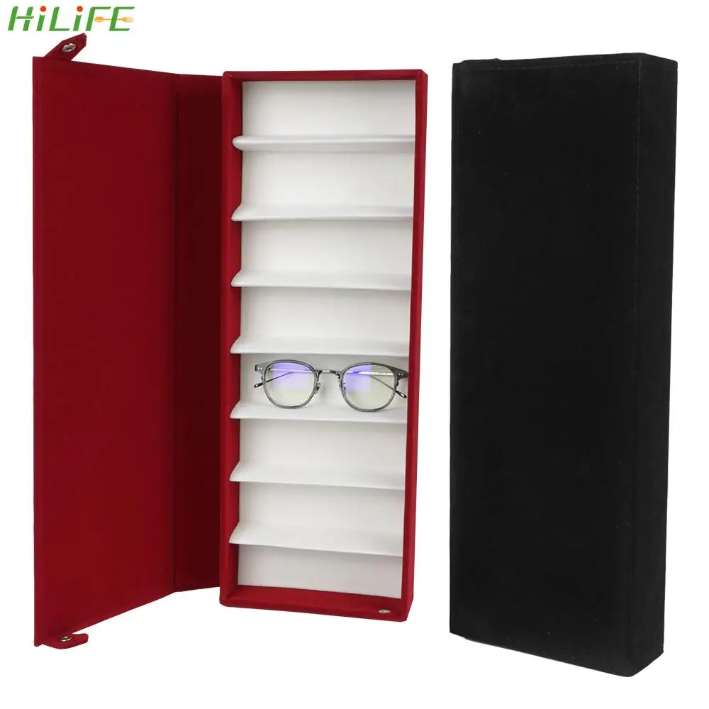 

Glasses Storage Box 8 slot Dustproof Fashion Stowing Tidying Home Storage Container Eyeglasses Storage Display