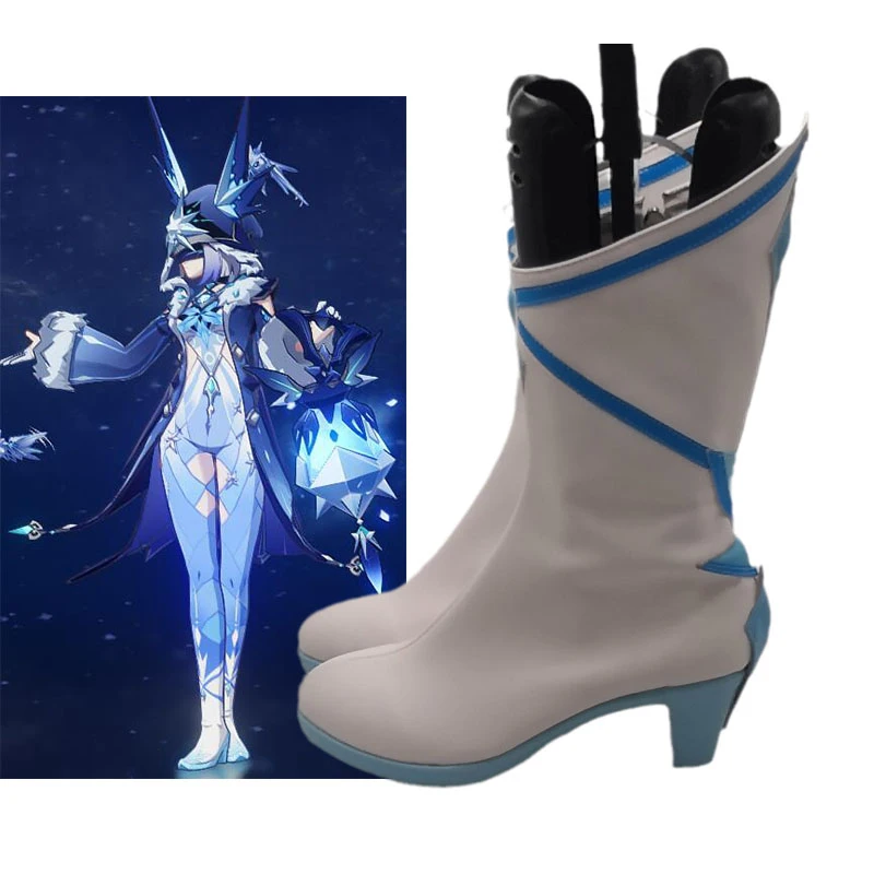 

Genshin Impact Cosplay Fatui Cryo Cicin Mage Leather Shoes Women/Men Boots Halloween For Women Customized Shoes