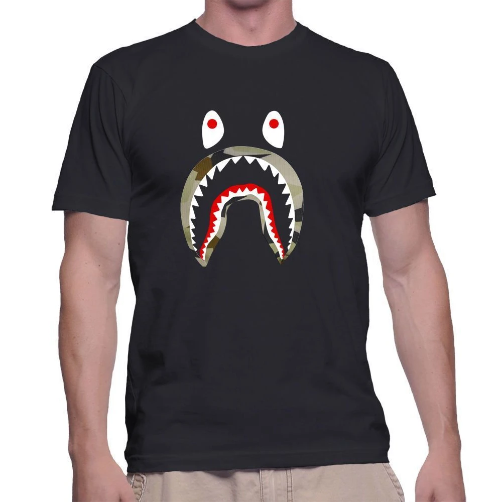 

Fashionable Ape Shark Jaw Head T Shirt. New 100% Cotton Short Sleeve O-Neck T-shirt Casual Mens Top