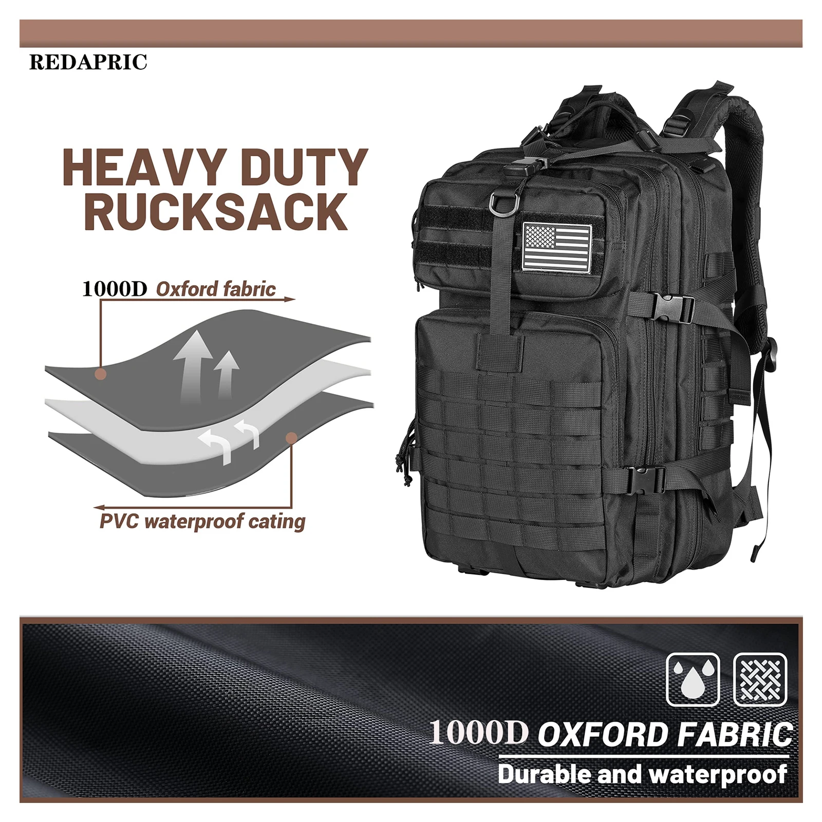 Waterproof 45L Tactical Backpack for Camping Hiking