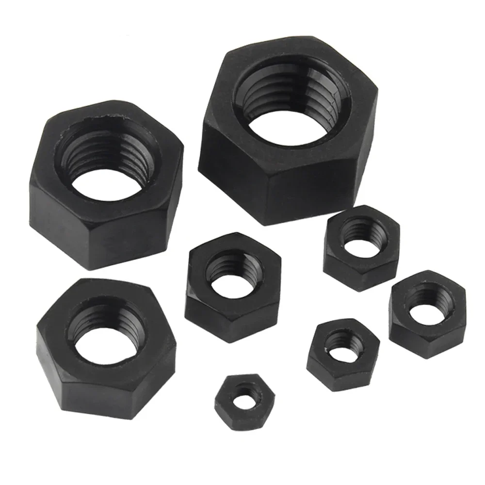 5-50Pcs M2 M2.5 M3 M4 M5 M6 M8 M10 M12 M14 M16 M18 M20 Black or White Plastic Nylon Hexagon Nut