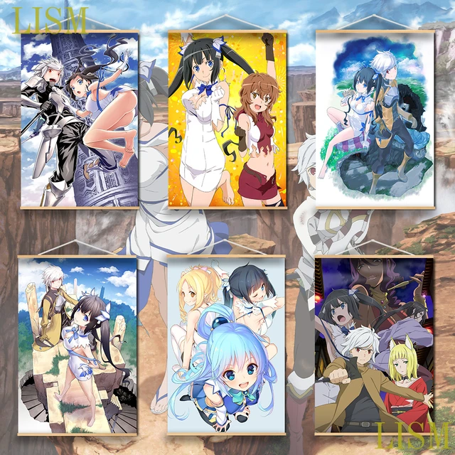 Danmachi hestia anime manga hd impressão cartaz de parede rolo