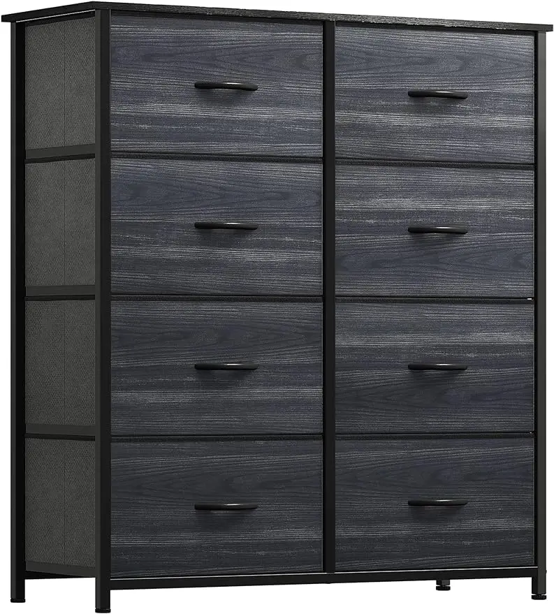 

Dresser with 8 Drawers - Fabric Storage Tower, Organizer Unit for Bedroom, Hallway, Closets - Sturdy Steel Frame