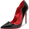 12cm Heels Women Pumps Patent Leather High Thin Heel Shoes Pointed Toe V-mouth Single Shoes for Nightclub Party Wedding Banquet 1