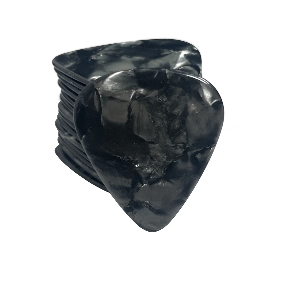 100pcs/lot Black Pearl Celluloid Guitar Picks Standard Plectra 0.96mm 1.5mm