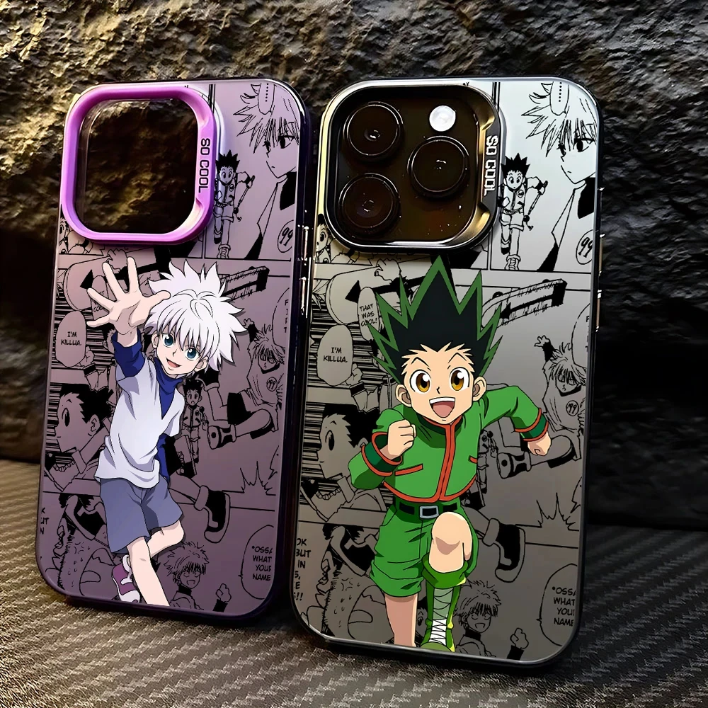 Japanische Manga H-Hunter Gon Freecss Killua Zoldyck Hülle für iPhone 17 Air 16 E 15 14 Plus 13 12 Mini 11 Pro Max Acryl-Cover
