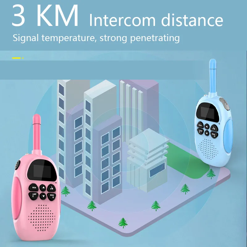 New Children's Walkie-talkie, Wireless 3KM Call, USB Charging For Out Door Parent-child Interactive Toys Free Storage Bag