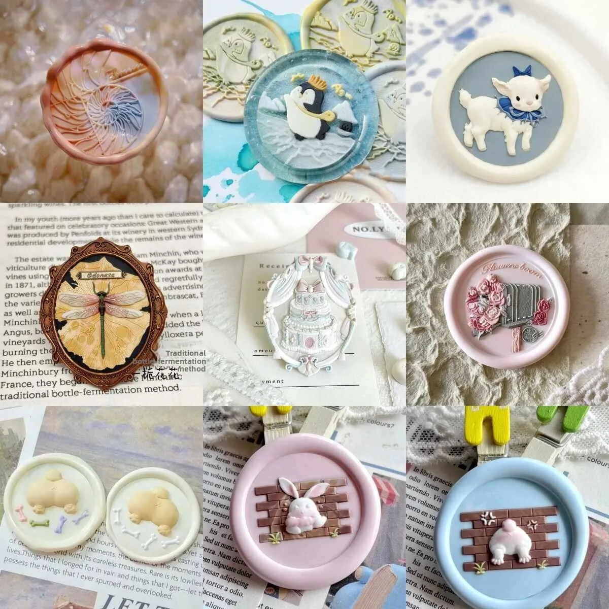 Bronze Head Fire Seal Stamp Animal Carving Eming Rabbit   Lamb Unique ape Enaving Cute Stationery Busin