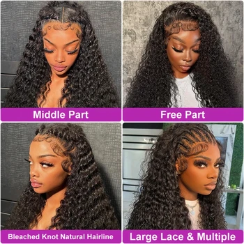 Curly Human Hair Wig 13x4 Lace Front wigs Deep Wave Frontal Wig Hd Lace Wig 13x6 100% Accessories For Women Preplucked 2