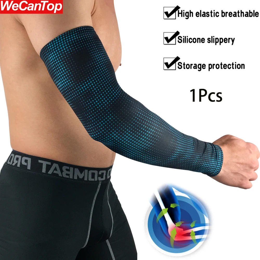1Pcs Ultra thin Compression Cooling Athletic Arm Sleeve for Women Men