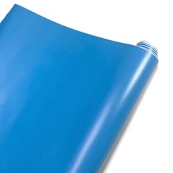 Glossy Black Vinyl Car Wrap - Shiny Self - Adhesive Foil - 50x150cm (Matte Light blue)