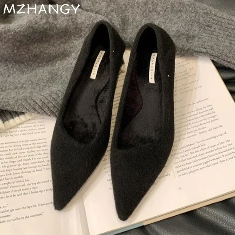 Pointed Toe Suede Sexy Mid Heels Shoes Women Shallow Elegant Sandals 2025 Trend Spring Party Shoes Pumps Luxury Mujer Zapatos 5