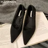 Pointed Toe Suede Sexy Mid Heels Shoes Women Shallow Elegant Sandals 2025 Trend Spring Party Shoes Pumps Luxury Mujer Zapatos 5
