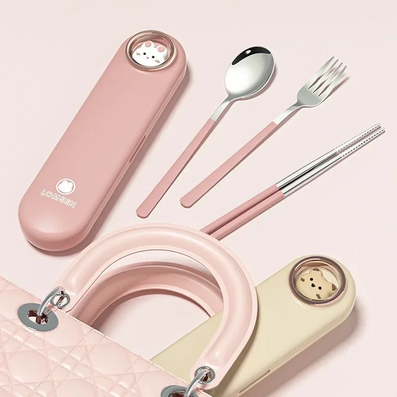 Stainless Steel Portable Tableware Set for Outdoor Travel