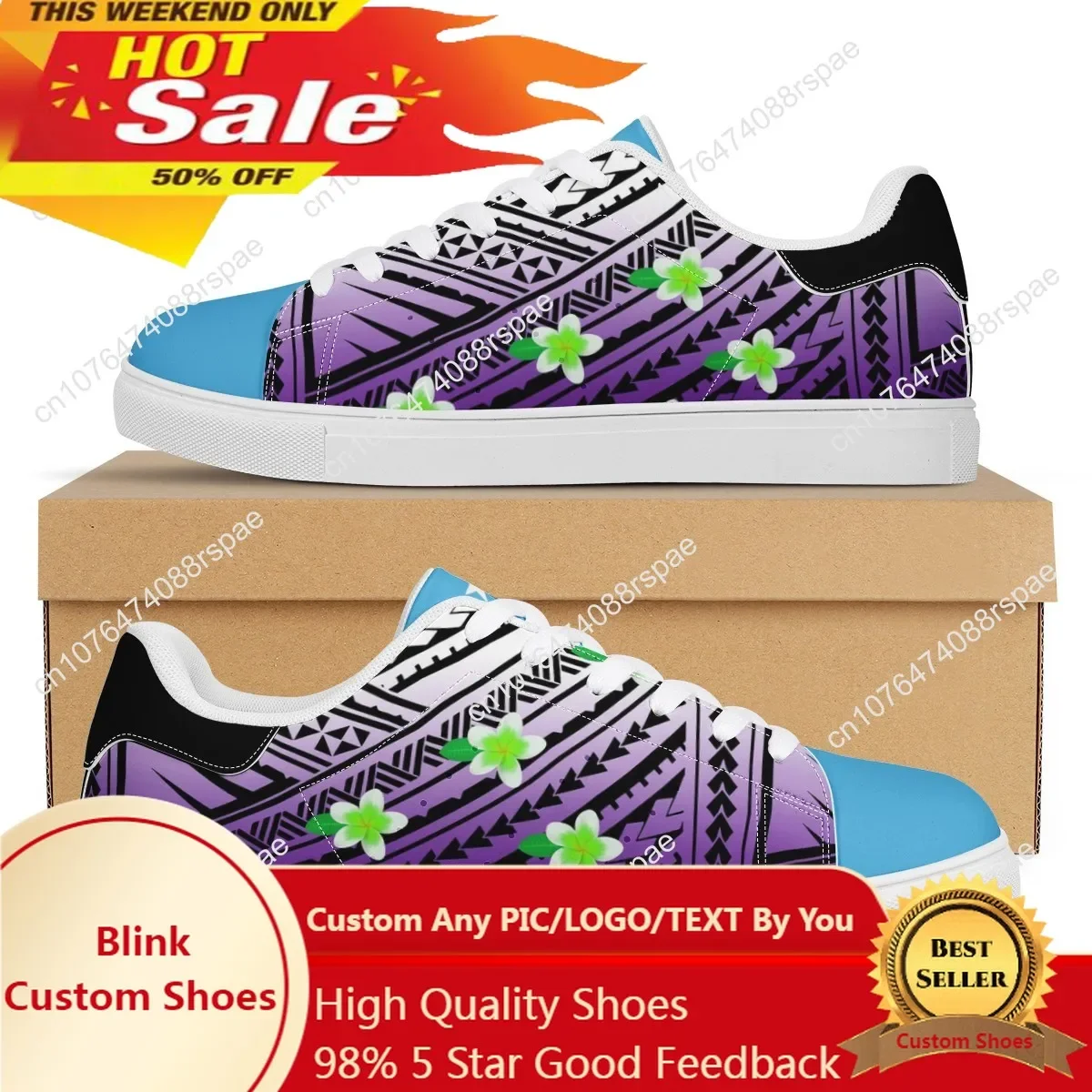 Hot Sales White Flat Sneaker America Polynesian Tribal Print Custom Man Comfort Walking Sport Shoes Women Running Shoes
