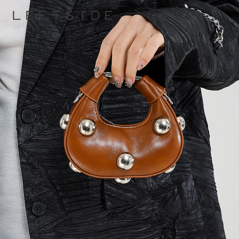 LEFTSIDE Design Mini PU Leather Underarm Bag for Women – 2024 Fashion Designer main image 0