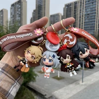 Anime Game Genshin Impact Cosplay PVC Doll Klee Lumine Amy Bell Bag Pendant Car Keychain Accessories Keyring Birthday Gifts 2